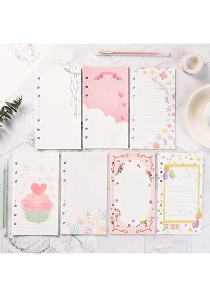 101 Sayfa Tam Set A6 Sharkbang 101 Sayfa A5 A6 A7 Gevşek Yaprak Defter Kızların Zihin Dolum Spiral Ciltleyici Iç Sayfalar Çizgi Izgara Boş Gündem Tam Set (Yurt Dışından)