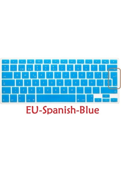 Ab Mavi Ab Abd Ispanyolca Klavye Macbook Air Pro Retina 13 15 Ispanyolca Klavye Kapağı Silikon A1466 A1278 A1286 A1398 Klavye Cilt (Yurt Dışından)