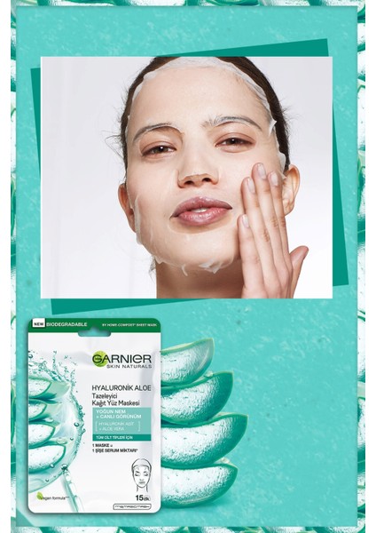 Kağıt Yüz Maskesi Tazeleyici Hyaluronik Aloe 28 gr x 3 Adet fırsatları