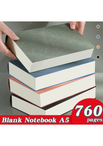 Yeşil Çizgili Süper Kalın Dizüstü A5 Sevimli Bloknotlar Renkler Yaratıcılık Kırtasiye 760 Sayfa Boş Pu Kapak Kırtasiye Okul Ofis Malzemeleri (Yurt Dışından) fiyatları