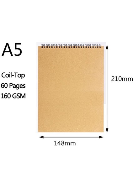 A5-Top 160GSM Eskiz Defteri Çizim Dizüstü A4 Boyama Kitapları Işaretleyiciler Öğrenciler Için Estetik Suluboya Kağıt Not Defteri Okul Malzemeleri (Yurt Dışından)