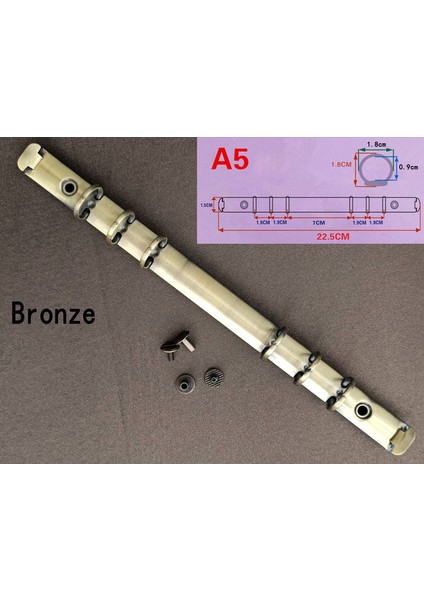 Bronz 15MM Çap A6 6 Yüzük Siyah Gümüş Altın Gül Bronz 15/19/25/30 mm Çap A5 A6 A4 Halka Mekanizması (Yurt Dışından)