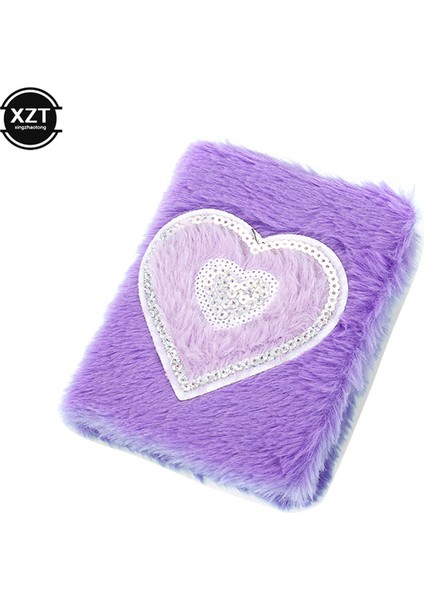 D Yeni Kalp Şeklinde Dizüstü Okul Ofis Kırtasiye Karikatür Renkli Unicorn Peluş Dizüstü Kızlar Için Sevimli Cep Günlüğü (Yurt Dışından)