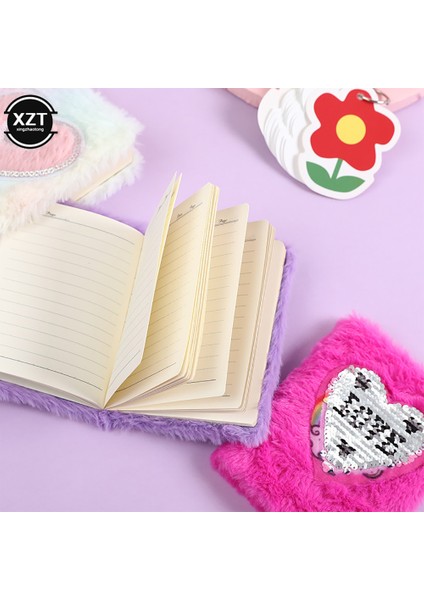 D Yeni Kalp Şeklinde Dizüstü Okul Ofis Kırtasiye Karikatür Renkli Unicorn Peluş Dizüstü Kızlar Için Sevimli Cep Günlüğü (Yurt Dışından) fiyatları