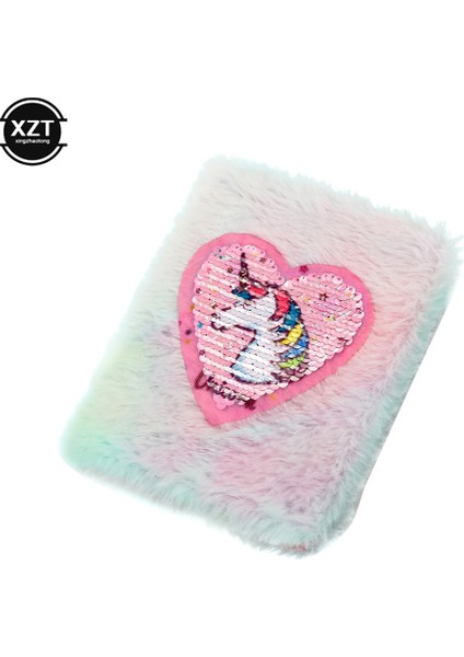 D Yeni Kalp Şeklinde Dizüstü Okul Ofis Kırtasiye Karikatür Renkli Unicorn Peluş Dizüstü Kızlar Için Sevimli Cep Günlüğü (Yurt Dışından) indirimleri