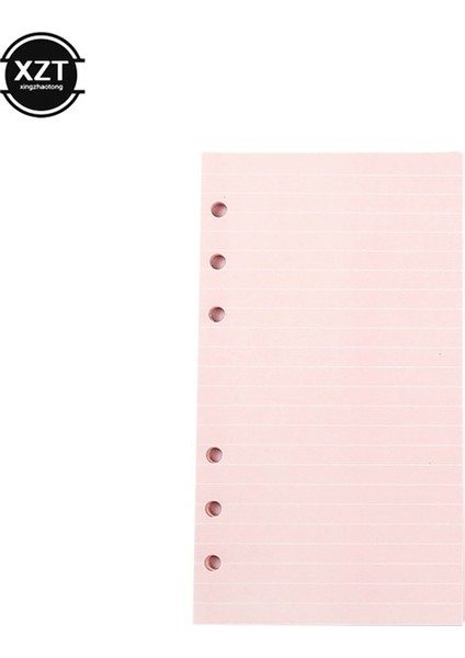 Pembe Çizgi A5 Yüksek Kalite 40 Sayfa A5 A6 Gevşek Yaprak Defter Kağıdı Dolum Spiral Ciltleyici Dizin Iç Sayfa Aylık Haftalık Günlük Planlayıcı Gündem (Yurt Dışından)