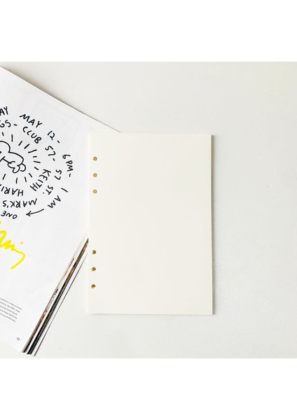 A5 Boş 6 Delikli Ciltli Defter A5 A6 Iç Sayfa Dolum Kağıtları Çizgi Izgara Noktalar Yapılacaklar Listesi Günlük Haftalık Aylık Planlayıcı Kitap Içinde Kağıt (Yurt Dışından)