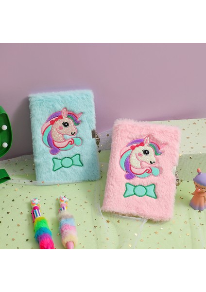 Renkli Mor Karikatür Panda Peluş Kilitli Dizüstü Çocuk Sevimli Unicorn Günlüğü Kitap Öğrenci Hediye Çocuklar Için Ödül Dergisi (Yurt Dışından) modelleri