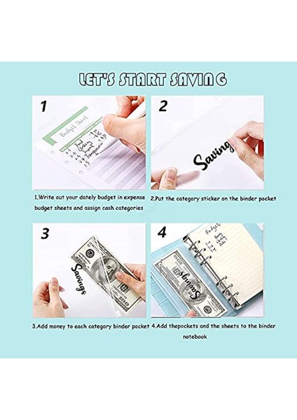 Mor Kapak A6 A6 Pu Deri Defter Bağlayıcı Bütçe Nakit Zarflar Planlayıcısı Organizatör Bağlayıcı Cepler Kategoriler Para Tasarrufu Için Etiket Etiket (Yurt Dışından) indirimleri