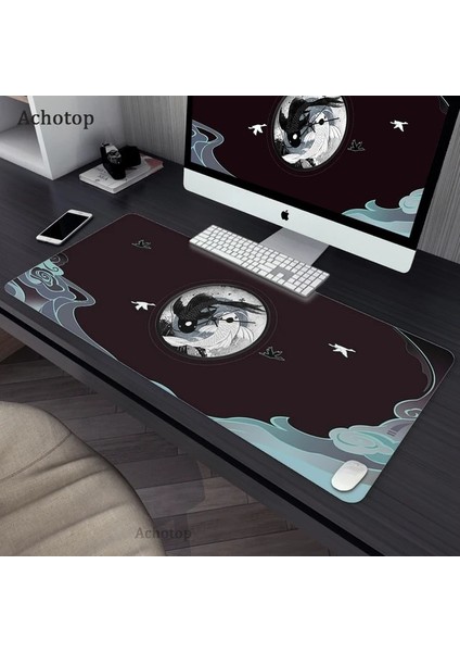 40X90-30X70 EP230985 300X700X3MM Büyük Tai Chi Balık Mousepad Gamer Xxl Oyun Mouse Pad Kauçuk Su Geçirmez Büyük Dizüstü Dizüstü Bilgisayar Masası Mat Oyun Nötr Fare Mat (Yurt Dışından)