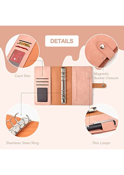 3 Çıkartmalar A6 A6 Bağlayıcı Bütçe Planlayıcısı Defter Kapakları Klasör A6 Boyutu 6 Delik Bağlayıcı Cepler Plastik Bağlayıcı Fermuar Para Tasarrufu Zarf (Yurt Dışından) modelleri