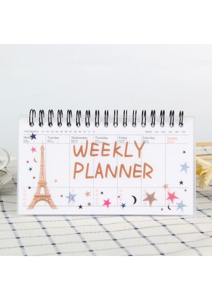 C Bobin Haftalık Planlayıcı Karikatür Taşınabilir Hafta Planı Zaman Yönetimi Gündem Görev Listesi Not Öğrenci Okul Çalışması Kore Kırtasiye (Yurt Dışından)