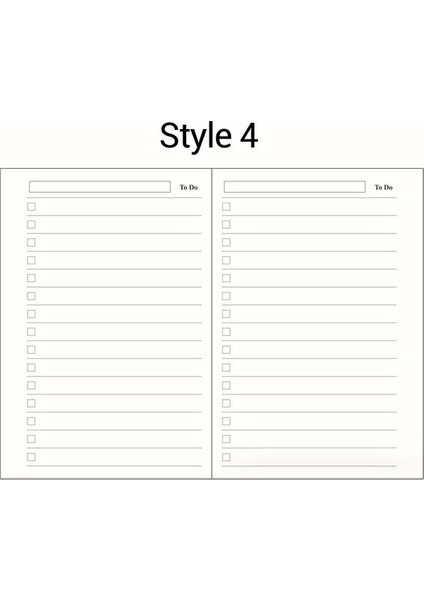 Style4 A5 A5 A6 Gevşek Yaprak Defter Dolum Spiral Ciltleyici Iç Sayfa Günlüğü Haftalık Aylık Planlayıcı Yapılacaklar Listesi Çizgi Nokta Izgara Iç Kağıt (Yurt Dışından)