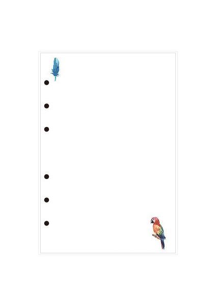 Boş A6 45 Sayfa Kawaii A5 A6 A7 Gevşek Yaprak Defter Kağıdı Dolum Spiral Ciltleyici Dizin Iç Sayfalar Aylık Haftalık Günlük Planlayıcı Gündem (Yurt Dışından)