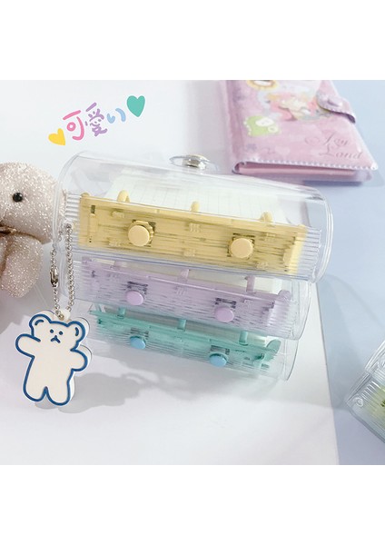Girly Pembe Set B Haile Sevimli Şeffaf Mini Cep Gevşek Yaprak 3 Halka Günlüğü Gündem Dizüstü Organizatör Bağlayıcı Dergisi Bağlayıcı Kore Kırtasiye (Yurt Dışından) fırsatları