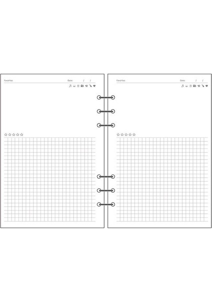 7 Okuma Notları Reco A5 Aylık/haftalık/günlük Spiral A6 A5 A7 B5 A4 Halkalı Defter Günlük Kağıdı, Filofax Düzenleyici Dolgu (Yurt Dışından)