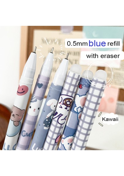 28 Adet Littledinosaur 28 Adet/grup Silinebilir Jel Kalemler Mavi Dolum Seti 0.5 mm Uç Kawaii Tükenmez Kızlar Için Yazma Kore Sevimli Okul Malzemeleri Kırtasiye (Yurt Dışından)