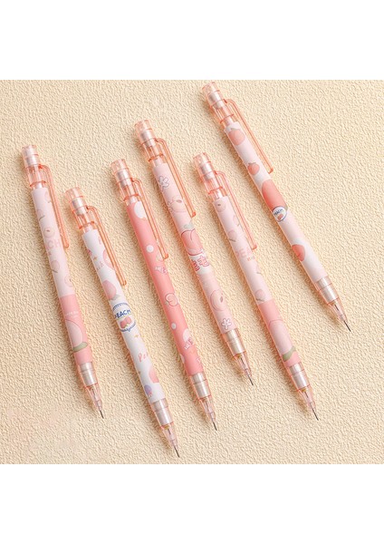 2 Adet Rastgele 2 Adet Sevimli Şeftali Mekanik Kurşun Kalemler Kawaii 0.5mm Otomatik Kalemler Bileme Olmayan Kalemler Kore Kırtasiye Okul Ofis Malzemeleri (Yurt Dışından)