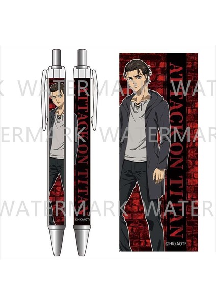Stil 1 Anime Kalemler Titan Mekanik Kurşun Kalem Japon Kırtasiye Eren Jaeger Mikasa Ackerman Okul Ofis Yazma Malzemeleri (Yurt Dışından)