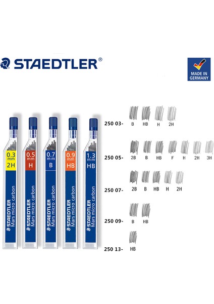 0.7mm Hb Staedtler 250 0.3/0.5/0.7/0.9/1.3/2.0mm Otomatik Mekanik Kalem Kurşun Kalem Yedekler 4 Adet/grup (Yurt Dışından) fırsatları