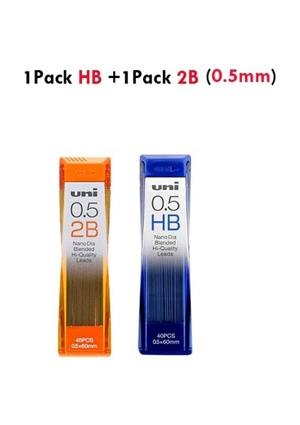 2 Kutu 0.5mm (Hb 2b) Uni Kawaii Mekanik Kurşun Kalem Okul Kırtasiye Malzemeleri 0.3/0.5mm Çift Modlu Rotasyon Öğrenciler Anti-Kırık Çekirdek Otomatik Kalemler (Yurt Dışından)