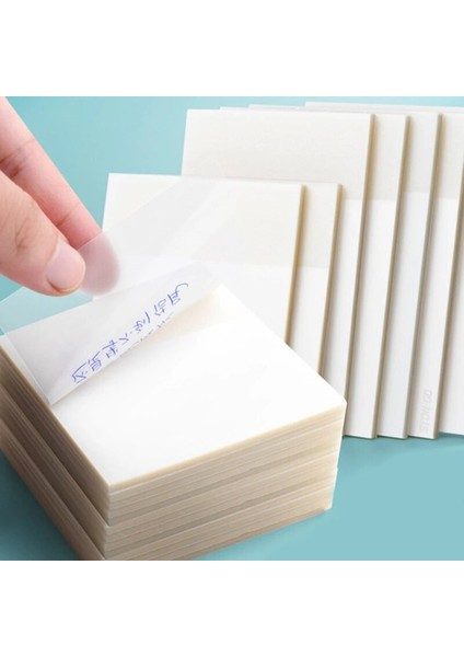 75X25MM 50 Yaprak Su Geçirmez Pet Şeffaf Yapışkan Notlar Bloknot Çıkartmalar Günlük Yapılacaklar Listesi Not Kağıdı Öğrenci Ofis Kırtasiye (Yurt Dışından)