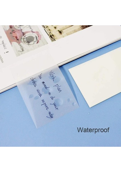 75X25MM 50 Yaprak Su Geçirmez Pet Şeffaf Yapışkan Notlar Bloknot Çıkartmalar Günlük Yapılacaklar Listesi Not Kağıdı Öğrenci Ofis Kırtasiye (Yurt Dışından)