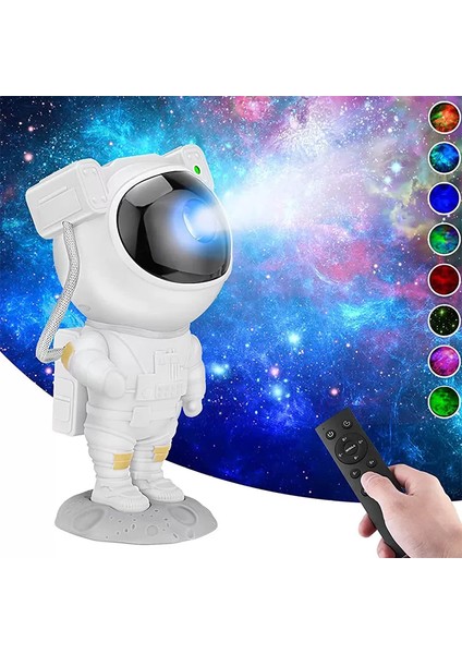 Astronot Gece Lambası - Samanyolu ve Nebula Temalı LED Aydınlatma