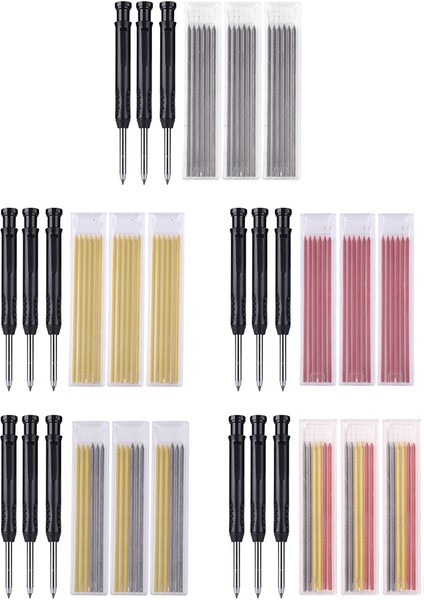 Bluee 3 Adet Katı Marangoz Kalem Seti 18 Dolum ile Kalemtıraş Mekanik Işaretleyici Mimar Ağaç Işleme Markalama Aracı (Yurt Dışından) fiyatları