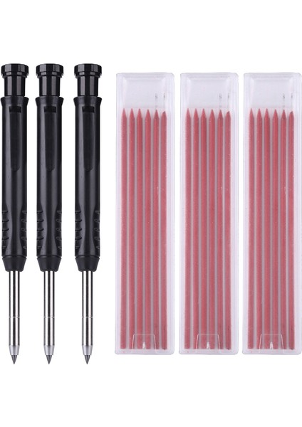 Bluee 3 Adet Katı Marangoz Kalem Seti 18 Dolum ile Kalemtıraş Mekanik Işaretleyici Mimar Ağaç Işleme Markalama Aracı (Yurt Dışından) fırsatları