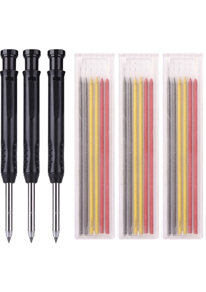 Bluee 3 Adet Katı Marangoz Kalem Seti 18 Dolum ile Kalemtıraş Mekanik Işaretleyici Mimar Ağaç Işleme Markalama Aracı (Yurt Dışından) indirimleri