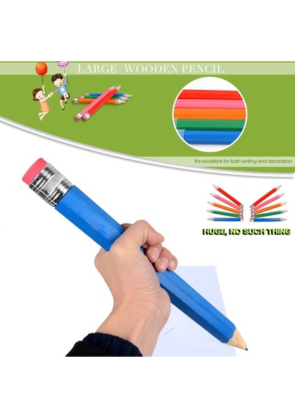 Mor 35 cm Ahşap Büyük Devler Kalem Kişilik Kırtasiye Okul Sahne Oyuncaklar Hediyeler Büyük Dev Kalem Kalemler Kalemler Yazma Malzemeleri (Yurt Dışından)