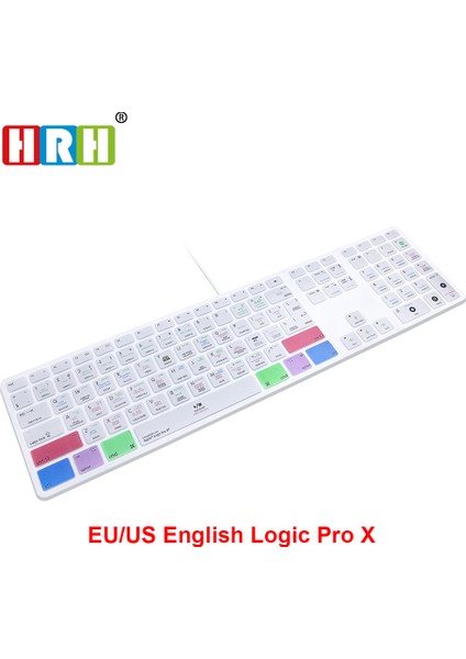Hrh Logic Pro x Kısayol Tuşu Tasarımı Klavye Kapak Kaplaması Apple Klavye Için Sayısal Tuş Takımlı Kablolu USB iMac G6 Masaüstü Pc Için Kablolu (Yurt Dışından)