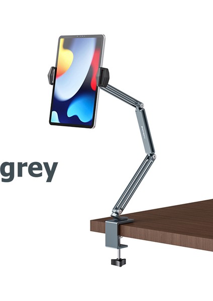 Gri Artpowers Evrensel Tablet Tutucu IPad Air Pro Mini Galaxy Tab Için Esnek Stand Xiaomi Lenovo Sabitleme Kıskacı Yatak Telefon Tutucu (Yurt Dışından)