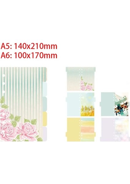 Atlıkarınca B5 9 Delik 2 Paket Üst Yan Planlayıcı Günlük Bölücüler A5 A6 A7 B5 A4, Siyah Kraft Beyaz Dizin Ayırıcı Kağıt Kontrol Paneli (Yurt Dışından)