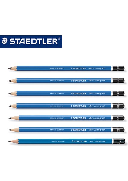 As Pic STAEDTLER-100 Mars Lumograph Kroki Boyama Ahşap Kalem 4 Adet/grup F/6h/5h/4h/3h/2h/h/b/2b/3b/4b/5b/6b/7b/8b (Yurt Dışından) fiyatları