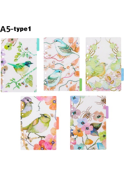 B5-Type1 Plastik Kabuk Kategori Sayfaları Doldurulabilir Telli Defter Defter Çağrı Ayırıcı Not Defteri A5A6 Için Iç Kağıt Bölücüler (Yurt Dışından)