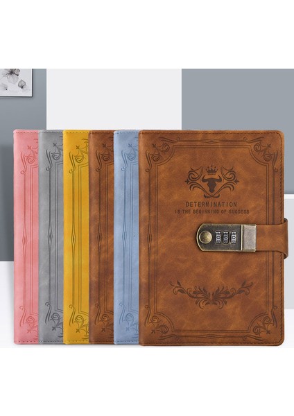 Gri A5 200 Sayfa Retro Şifre Kitap Kilitli Günlüğü Kalınlaşmış Yaratıcı El Defter Öğrenci Not Defteri Kırtasiye Dizüstü Bağlayıcı (Yurt Dışından)