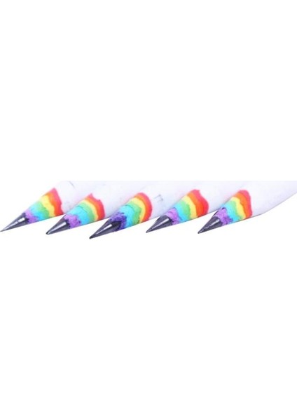 Beyaz 5 Pcs Gökkuşağı Kalem 2b Kalem Siyah Beyaz Takım Elbise Yaratıcı Kişilik Öğrenci Kalem Gökkuşağı Kalem (Yurt Dışından)