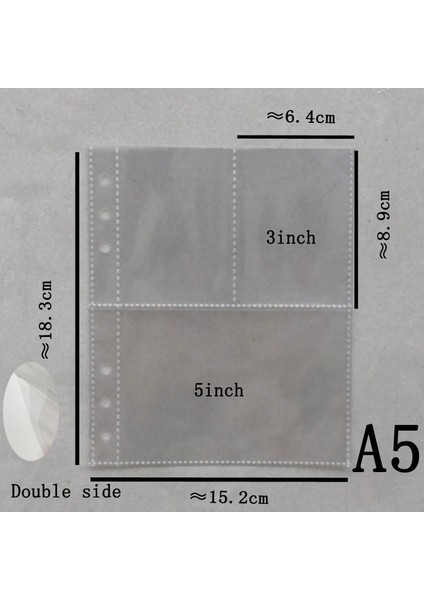 15 Yaprak Yiwi A5 Macaron Pu Deri Bağlayıcı Kollu 1 P 2 P 4 P Şeffaf Fotoğraf Albümü Bağlayıcı Dolum Iç Kollu Fotocard Tutucu (Yurt Dışından)