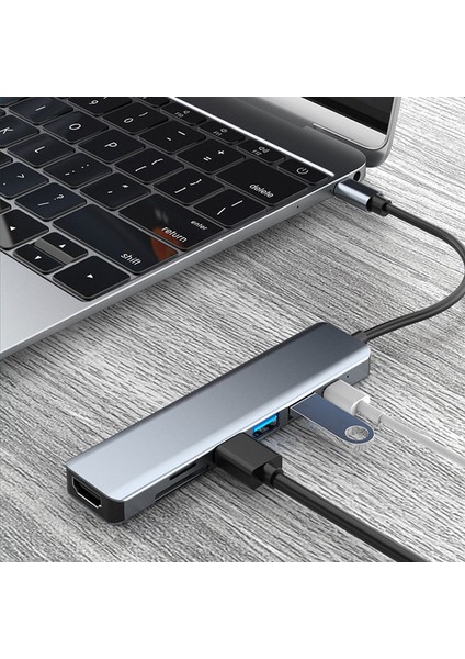 Tip ve Usb'den 5'i 1 Arada USB Hub 3.0 Tip C'den USB 3.0 Dock Istasyonuna Çoklu USB Splitter Ower Adaptörü 4/7 Bağlantı Noktası RJ45 4K MacBook Pro Dizüstü Bilgisayar Aksesuarları Için (Yurt Dışından)