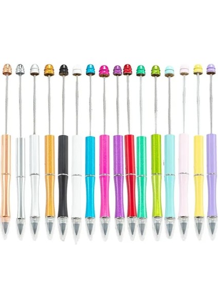 Mix Renkler 16 Adet Yeni Boncuklu Kalem Boncuklu Sonsuz Kalem Kalem Çocuk Için Pozitif Duruş Yazma Okul Malzemeleri (Yurt Dışından)