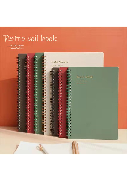 Bej-A5 Izgara 1 Adet Günlük Kullanım Için Dayanıklı Defter Yazarlar Için Bobinli Defter Morandi Rengi (Yurt Dışından) fiyatları