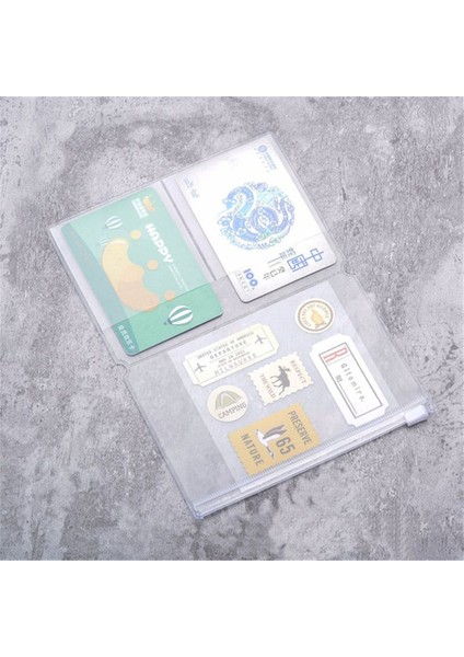 125X90MM Pvc Fermuarlı Çanta Midori Gezginler Için Dizüstü Dergisi Planlayıcısı Aksesuar Kart Tutucu Depolama Standart/cep/pasaport (Yurt Dışından) fiyatları