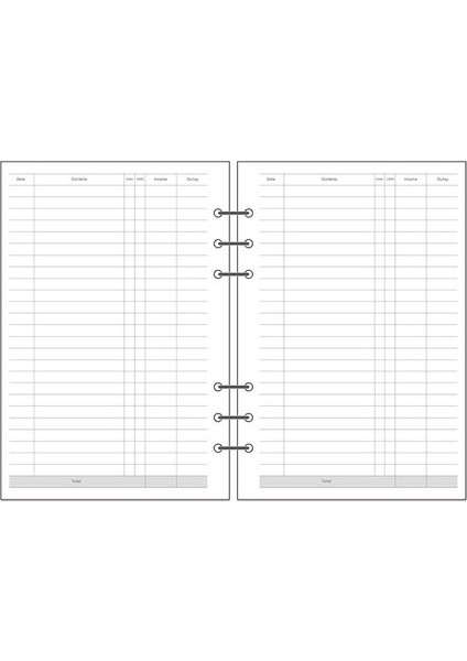 8 Gider Kaydı A6 Aylık/haftalık/günlük Spiral A6 A5 A7 B5 A4 Telli Defter Günlük Kağıdı, Filofax Düzenleyici Dolgu (Yurt Dışından)