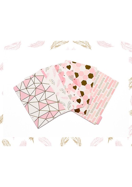 Pembe Bölücüler A5 6 Delik 2 Paket Üst Taraf Planlayıcı Günlük Bölücüler A5 A6 A7 B5 A4, Siyah Kraft Beyaz Dizin Ayırıcı Kağıt Kontrol Paneli (Yurt Dışından)