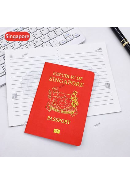 Singapur 9X12.5 cm 32 Ülke Pasaport Dizüstü Prop Yaratıcı Hediye Filme Simülasyon Dergisi Kırtasiye Okul Malzemeleri Için (Yurt Dışından)
