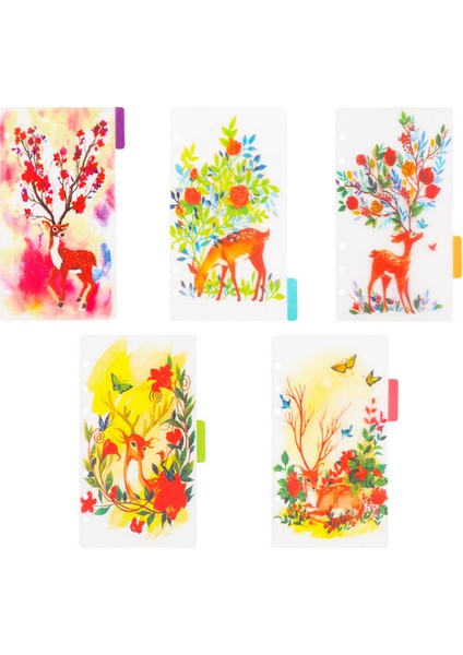Stil 4 A5 5 Adet/takım A5/a6 6 Delik Planlayıcısı Renk Dizini Defter Sayfaları Sayfaları Sayfalama Ayırıcılar Kategori Sayfaları Plastik Kabuk Halka Bağlayıcı (Yurt Dışından)
