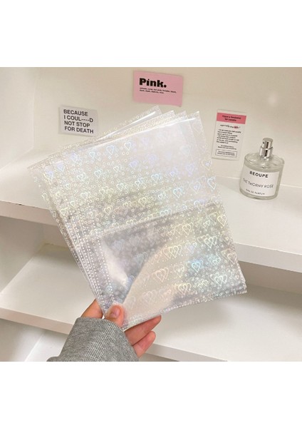 Kalp 2 Kuşak 10 Adet A6 A5 A6 10 Adet Lazer Şeffaf Dosya Tutucu Dizüstü 6 Delik Gevşek Yaprak Dıy Belge Çantası Bağlayıcı Halkaları Pvc Depolama Bağlama Klasörü (Yurt Dışından)