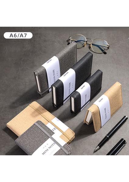 A7 Black Deli Mini Moboteek A7 A6 Cep Planlayıcısı Haftalık Not Defteri Dergisi Gündem 2022 Için 96 Sayfa Bloknotlar Kırtasiye Okul Offıc Supplı (Yurt Dışından)